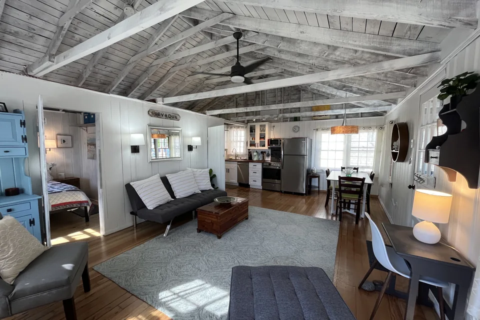 Inside the cottage after its 2022 remodel.